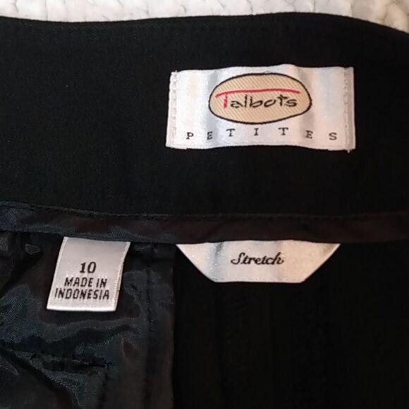 Talbots Petites Stretch Dress Pants Black 10, 27.5" inseam - Picture 8 of 12